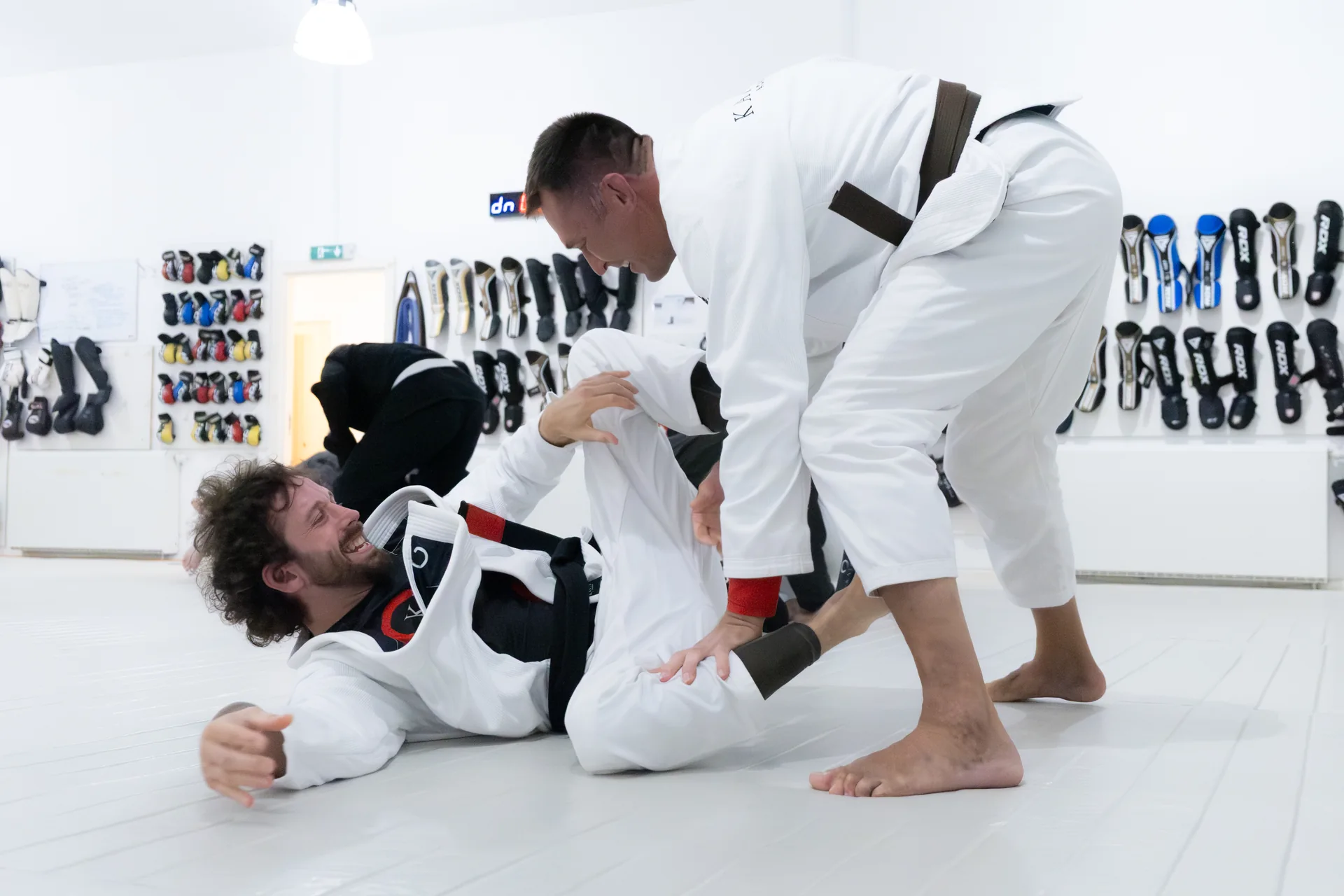 Brazilian Jiu-Jitsu training on the mats at Kaizen Academy